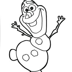 Smashing Olaf From Frozen Drawing At Free Download Coloring Pages Snowman Elsa Easy Nose Printable Cool Color