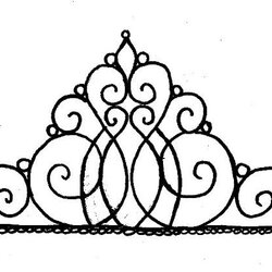 Superior Best Images Of Printable Tiara Template Princess Crown Cake Outline Tiaras Coloring Patterns Fondant