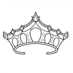 Magnificent Simple Tiara Drawing At Free Download Crown Princess Drawings Queen King Template Easy Sketch