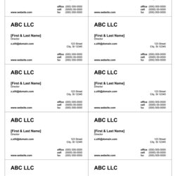 Preeminent Business Card Templates For Word Format Blank Visiting Template Cards Create Stunning Avery Other