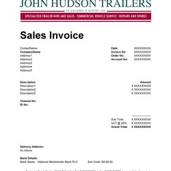 Sales Invoice Templates Free Printable Docs Formats Template Bank Details Word Excel Commercial Examples